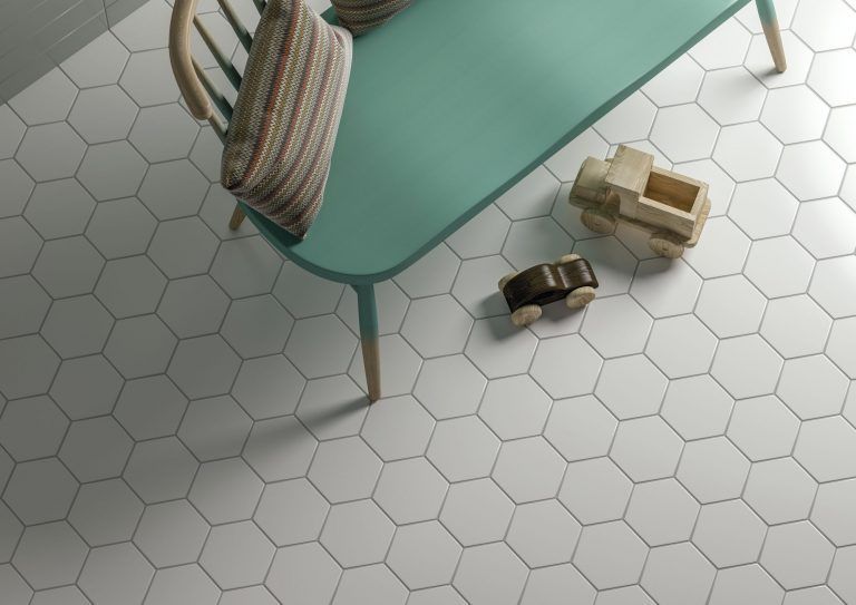 Azulejo hexagonal Timeless white