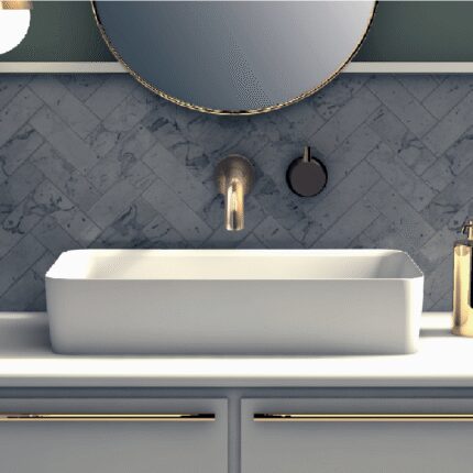 LAVABO SOBRE ENCIMERA FOGO BLANCO MATE