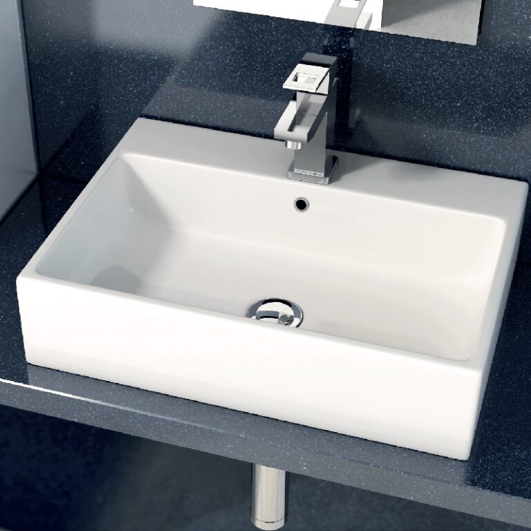 LAVABO SOBRE ENCIMERA LEO BLANCO BRILLO