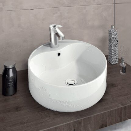 LAVABO SOBRE ENCIMERA ROUND MINI BLANCO BRILLO