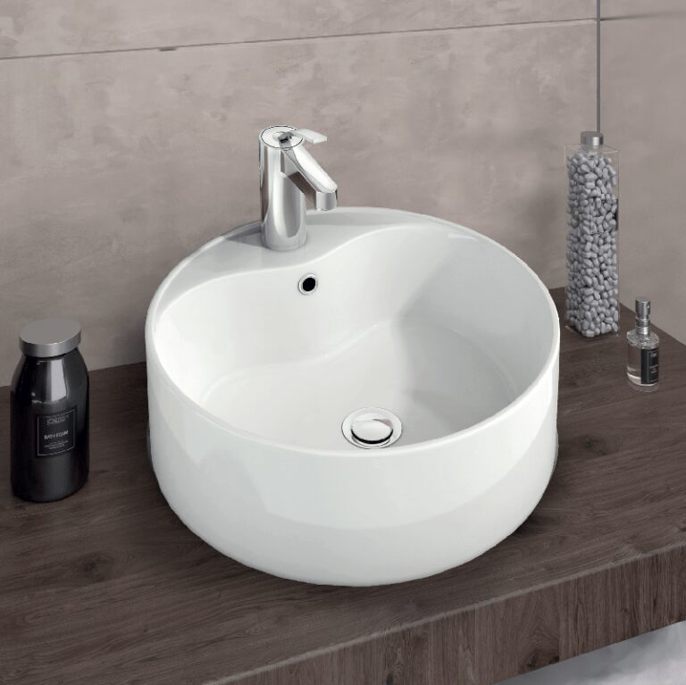 LAVABO SOBRE ENCIMERA ROUND MINI BLANCO BRILLO