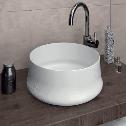 LAVABO SOBRE ENCIMERA GENIL BLANCO BRILLO