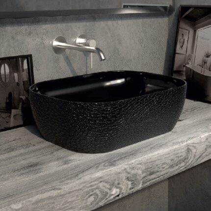 LAVABO SOBRE ENCIMERA NALON NEGRO BRILLO