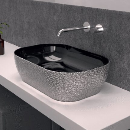 LAVABO SOBRE ENCIMERA NALON PLATA BRILLO