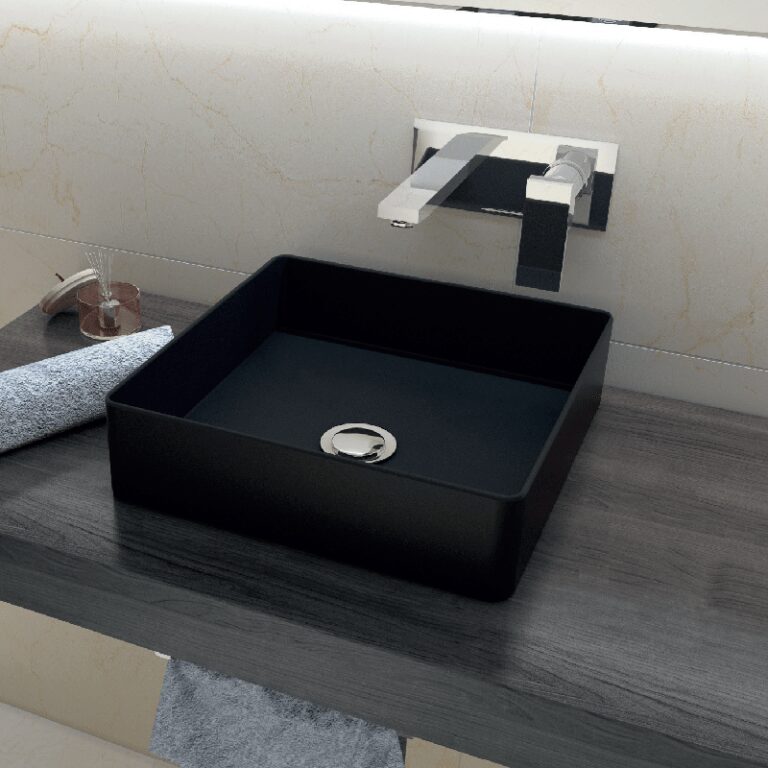 LAVABO SOBRE ENCIMERA SATET NEGRO MATE