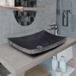 Lavabo Sobre Encimera Beru Mármol Negro 50x40x12 cm de Art and Bath