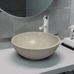 Lavabo Sobre Encimera Belenus Mármol Beige 40x15 cm de Art and Bath