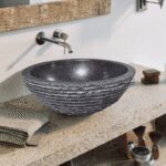 Lavabo Sobre Encimera Abu Mármol Gris 45x15 cm de Art and Bath