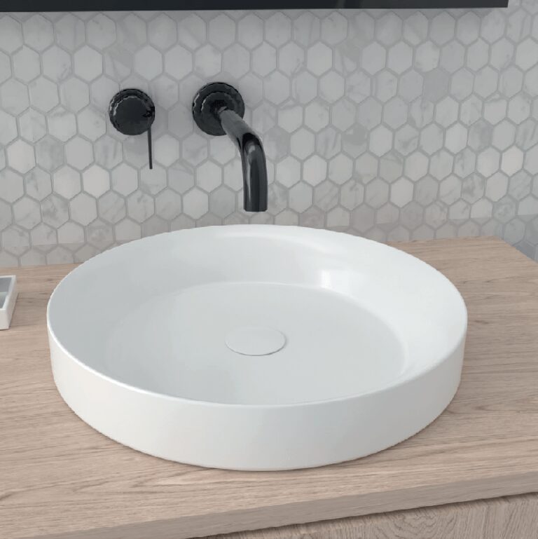 LAVABO SOBRE ENCIMERA ONTARIO BLANCO BRILLO