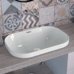 LAVABO SOBRE ENCIMERA QUEBEC BLANCO BRILLO