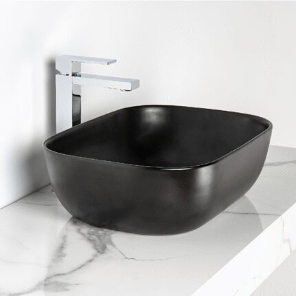 LAVABO SOBRE ENCIMERA HORUS NEGRO MATE