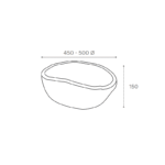 Lavabo Sobre Encimera Akutan 45-50x15 cm de Art and Bath - Imagen 5