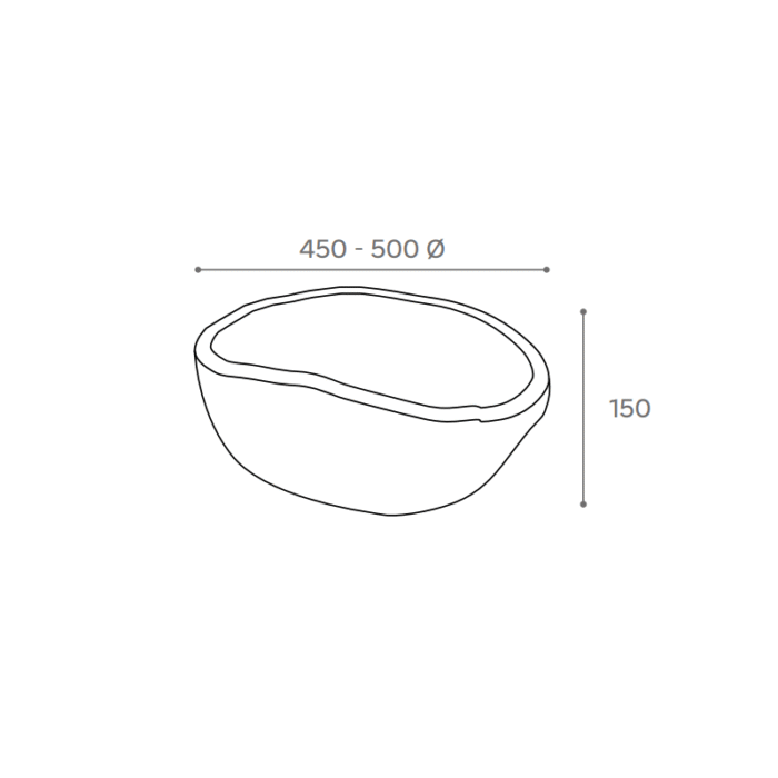 Lavabo Sobre Encimera Akutan 45-50x15 cm de Art and Bath - Imagen 5