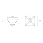 LAVABO SOBRE ENCIMERA AURE MEDIDAS