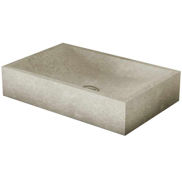 Lavabo Sobre Encimera Dana Mármol Beige 50x35x12 cm de Art and Bath - Imagen 2