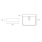 Lavabo Sobre Encimera EUME Blanco Brillo 42X42X13 de Art&Bath - Imagen 3