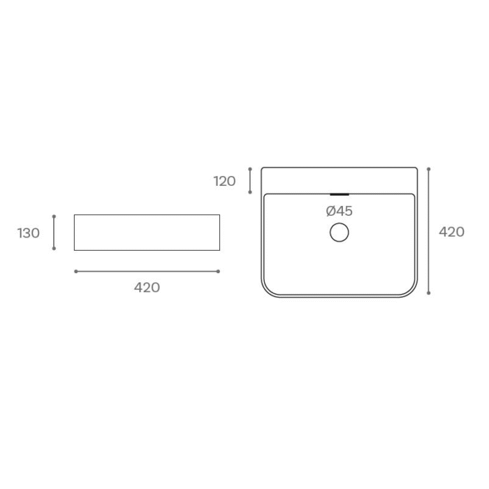 Lavabo Sobre Encimera EUME Blanco Brillo 42X42X13 de Art&Bath - Imagen 3