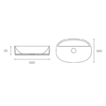 Lavabo Sobre Encimera FURNAS Negro Mate 50X38X13,5 de Art&Bath - Imagen 3