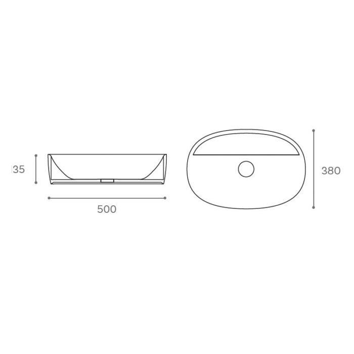 Lavabo Sobre Encimera FURNAS Negro Mate 50X38X13,5 de Art&Bath - Imagen 3