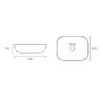 Lavabo Sobre Encimera BEIRA Blanco Brillo 51X40,5X14,5 de Art&Bath - Imagen 3