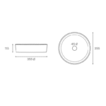 LAVABO SOBRE ENCIMERA OSIRIS MEDIDAS