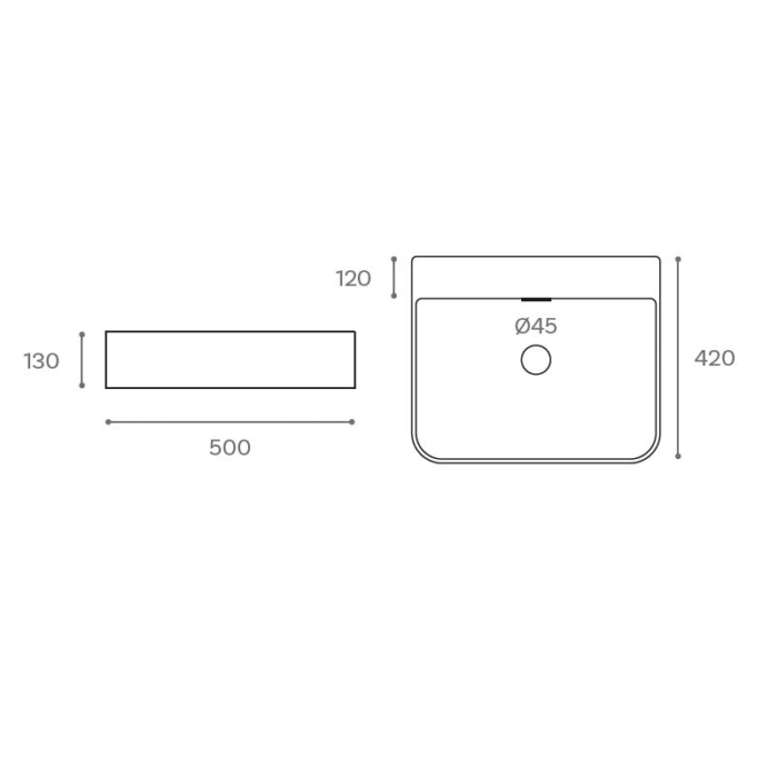 LAVABO SOBRE ENCIMERA SIL MEDIDAS