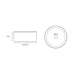 LAVABO SOBRE ENCIMERA TEBAS MEDIDAS