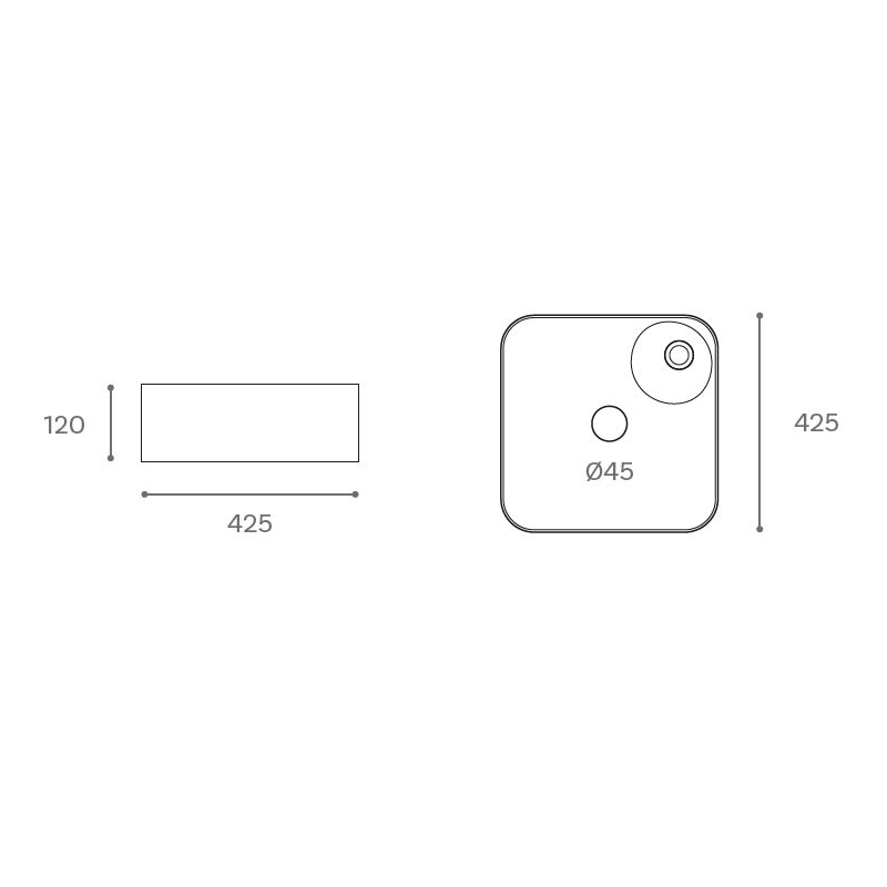 LAVABO SOBRE ENCIMERA YELTES BLANCO BRILLO MEDIDAS