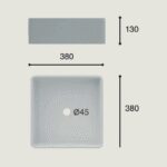 Lavabo Sobre Encimera Apis Brillo 38x38x13 cm de Art and Bath - Imagen 3