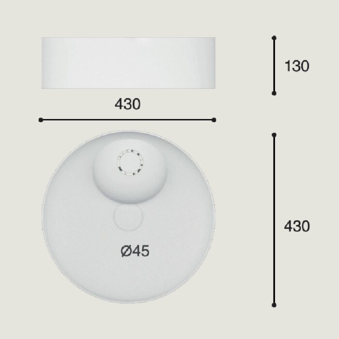 Lavabo Sobre Encimera Tera Blanco Brillo 43x13 cm de Art and Bath - Imagen 3