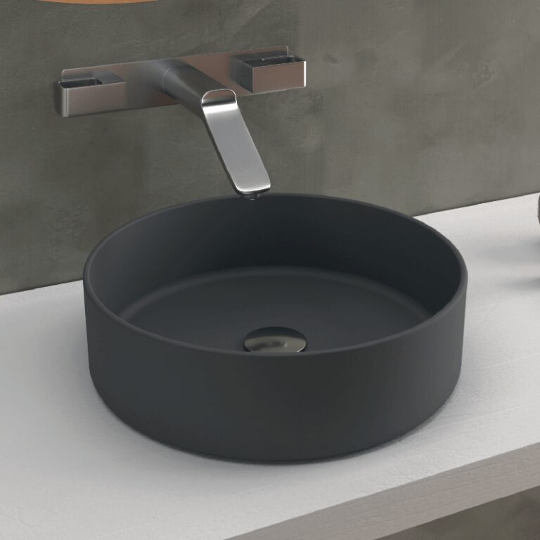 LAVABO SOBRE ENCIMERA OSIRIS GRIS OSCURO MATE