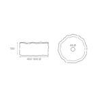 Lavabo Sobre Encimera Petra 45-50x13 cm de Art and Bath - Imagen 4