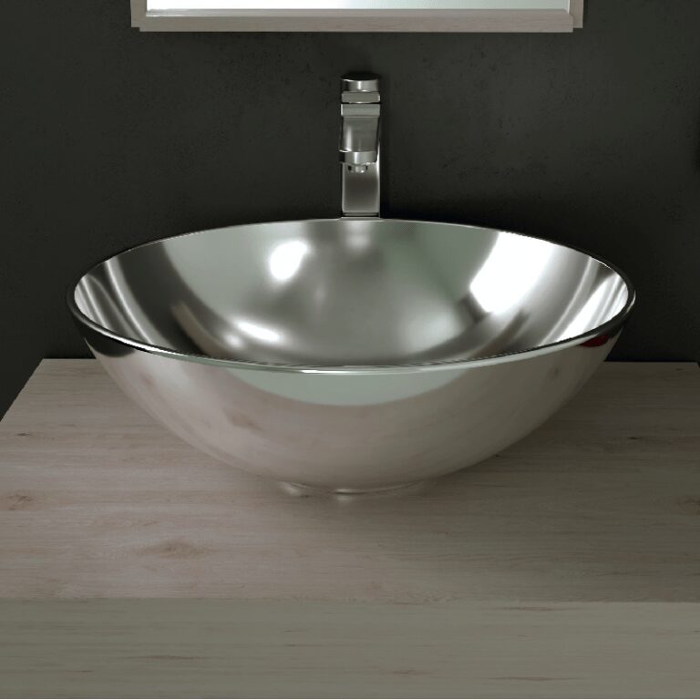 LAVABO SOBRE ENCIMERA BOL PLATA