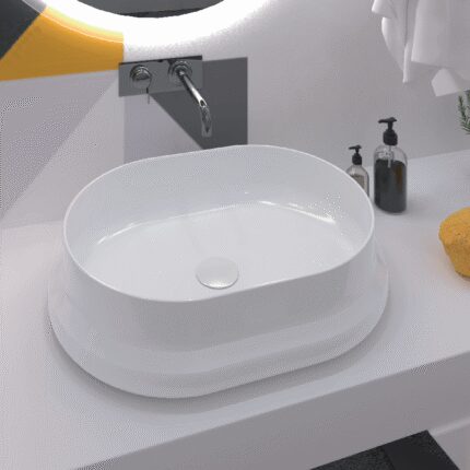 LAVABO SOBRE ENCIMERA CINCA BLANCO BRILLO