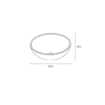 LAVABO SOBRE ENCIMERA BOL SOLID MEDIDAS