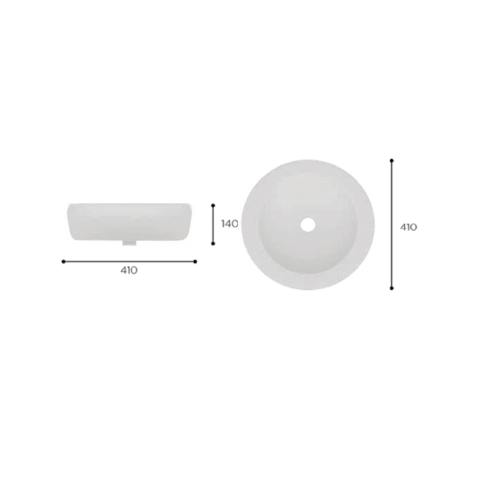 LAVABO SOBRE ENCIMERA CELIO MEDIDAS