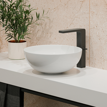 LAVABO BOL BLANCO BRILLO