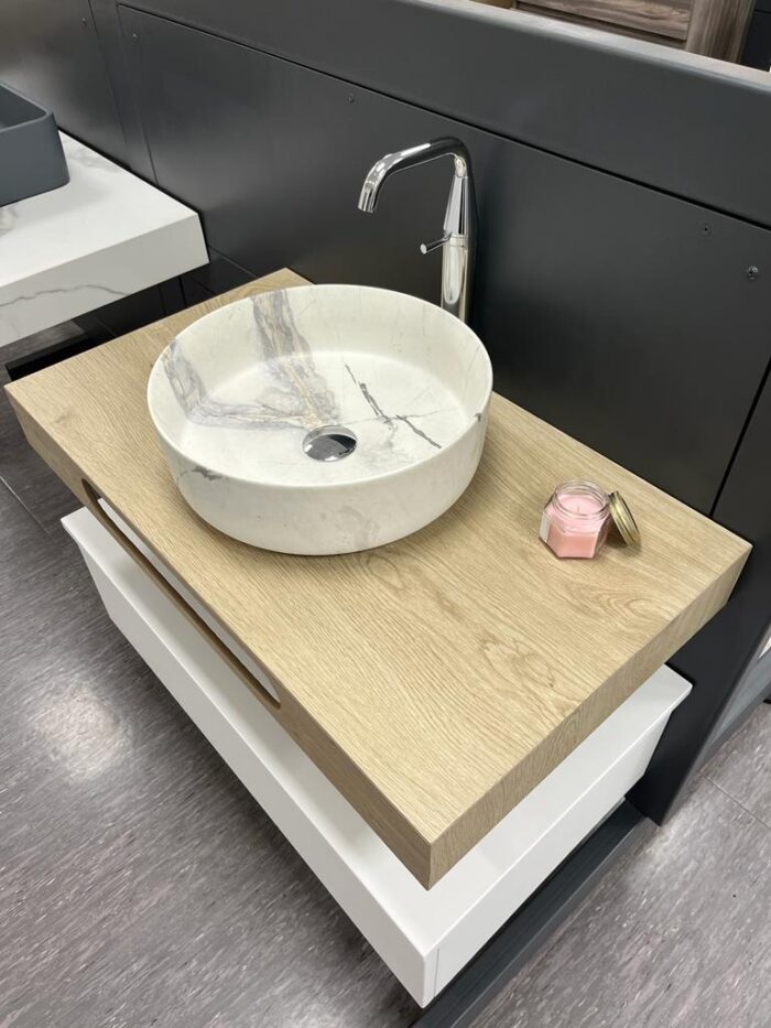 LAVABO GARDA EXPO + ENCIMERA TOPKER OAK
