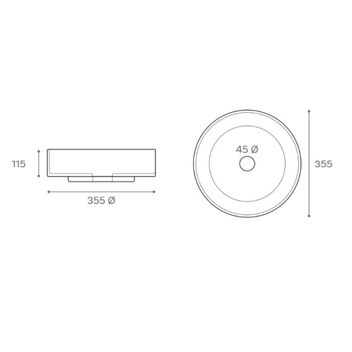 LAVABO SOBRE ENCIMERA COMO NEGRO MEDIDAS