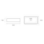 LAVABO SOBRE ENCIMERA KARIBA MEDIDAS