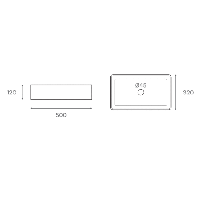 LAVABO SOBRE ENCIMERA KARIBA MEDIDAS