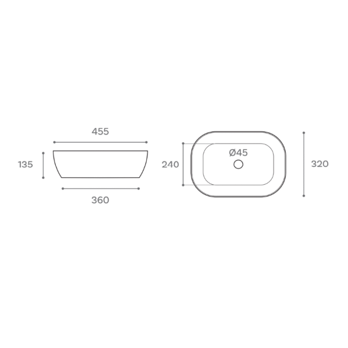 LAVABO SOBRE ENCIMERA ORTA MEDIDAS