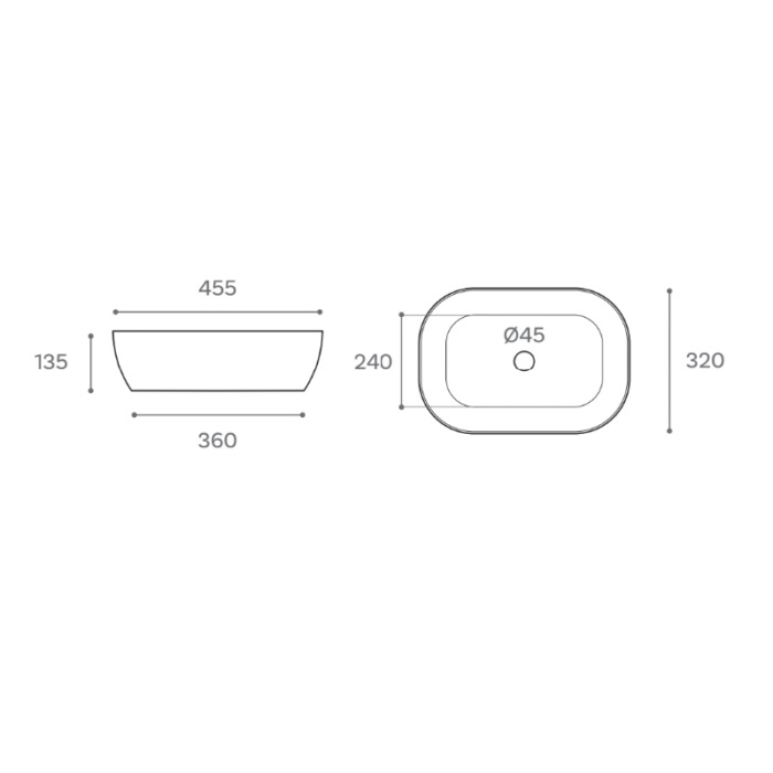 LAVABO SOBRE ENCIMERA ISEO MEDIDAS