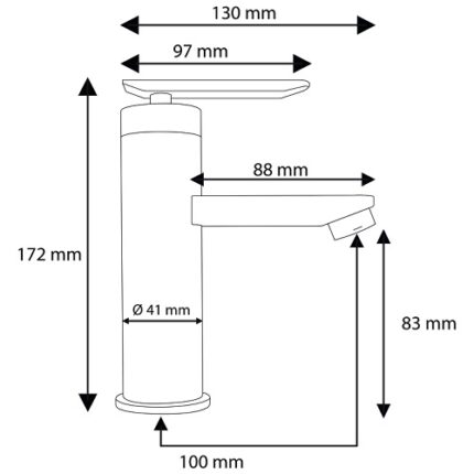 GRIFO LAVABO VICTOR MEDIDAS