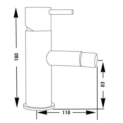 GRIFO DE BIDE MRT4 MEDIDAS