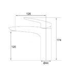 GRIFO DE LAVABO DOVER MARTI 1921 MEDIDAS