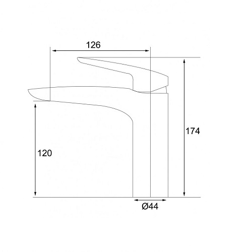 GRIFO DE LAVABO DOVER MARTI 1921 MEDIDAS