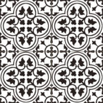 Hampton Black 45x45 pre-corte de Prissmacer