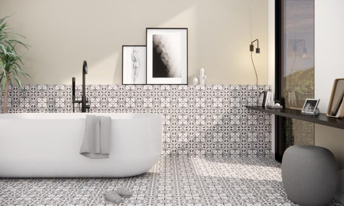 Hampton Black 45x45 pre-corte de Prissmacer - Imagen 3