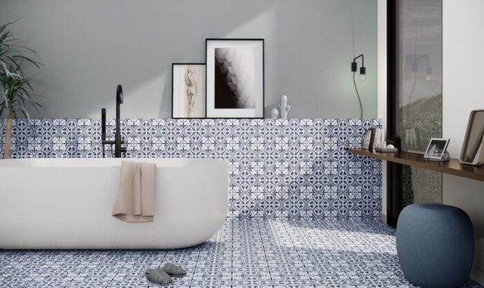 Hampton Blue 45x45 pre-corte de Prissmacer - Imagen 2